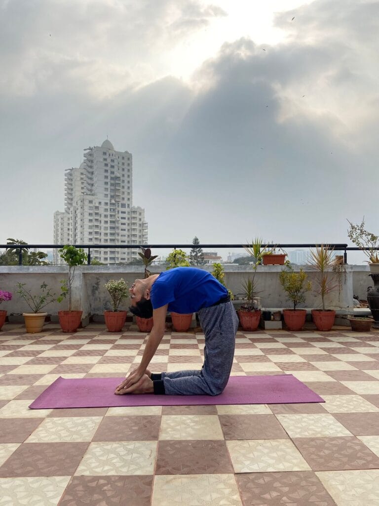 Ushtrasana (Camel Pose)- Performed by Shriyans Navalgund
